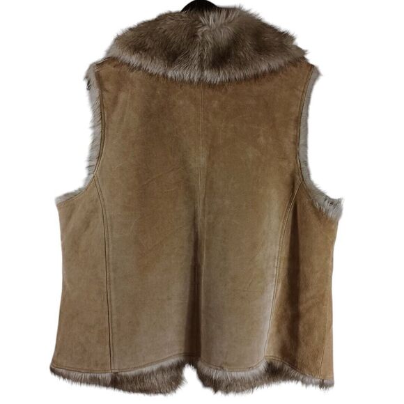 SUEDE FAUX FUR VEST - Picture 7 of 9